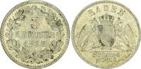 Baden-Durlach 3 Kreuzer Friedrich I. 1852-1907. -
