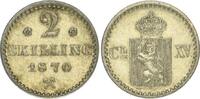 Norwegen 2 Skilling Carl XV. 1859-1872. -