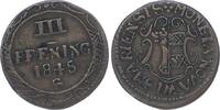Mecklenburg-Wismar, Stadt Cu 3 Pfennig -