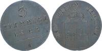 Waldeck Cu 3 Pfennig Georg Heinrich 1805-1812-1845. -