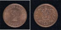 Kleinm&uuml;nzen 2 Pfennig 1916 A Fein zaponiert. Winz. Kratzer, Stempelglanz 12,00 EUR  Excl. 5,00 EUR Verzending
