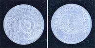 Alliierte Besetzung 10 Pfennig 1947 F Fast Stempelglanz 25,00 EUR  Excl. 5,00 EUR Verzending