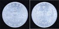 Weimarer Republik 3 Mark 1922 J Fast Stempelglanz 10,00 EUR  Excl. 5,00 EUR Verzending