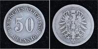 Kleinm&uuml;nzen 50 Pfennig 1876 B Fast sehr sch&ouml;n 10,00 EUR  Excl. 5,00 EUR Verzending