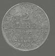 VATICANO 2 Lire 1867 XXII Pape, Papst. PIUS IX. PIE IX . VF*