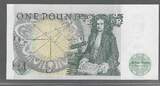 ENGLAND. ANGLETAIRE.(UK). 1 Pound. (1981) REINE ÉLISABETH II. Serie: DX03  . Fast NEU. AU-55.