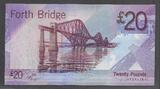SCOTLAND/ECOSSE 20 pounds 17.09.2007 Sir Walter Scott. Bank of Scotland plc. Serie: AB. UNC-