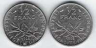 FRANCE 1/2 Franc O.Roty. Fein, Dick. Fin, épais . -