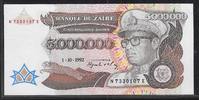 ZAÏRE 5 MILLIONS "DE" Zaire Maréchal Mobutu Sese Seko.Série: N/E. Mit Französischsprachefehler. Avec FAUTE! -