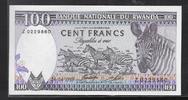 RWANDA 100 Francs Serie: Z . Zebras. Zèbres . -