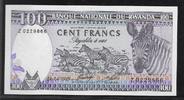 RWANDA 100 Francs Serie: Z . Zebras. Zèbres . -