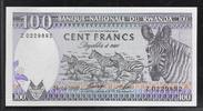 RWANDA 100 Francs Serie: Z . Zebras. Zèbres . -
