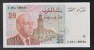 MAROC 20 Dirhams Roi Hassan II . Dünnes WZ*. Filigrane mince* . -