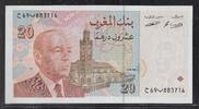 MAROC 20 Dirhams Roi Hassan II . Dünnes WZ*. Filigrane mince* . -