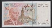 MAROC 20 Dirhams Roi Hassan II . Dünnes WZ*. Filigrane mince* . -