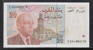 MAROC 20 Dirhams Roi Hassan II . Dünnes WZ*. Filigrane mince* . -
