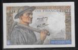 FRANCE . 10 Francs Mineur, Minenarbeiter. Alphabet: O.44 . -
