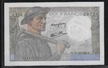 FRANCE . 10 Francs *Mineur. Minenareiter. Alphabet: J.126 . -