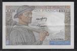 FRANCE . 10 Francs Mineur. Minenarbeiter. Alphabet: E.179 . -