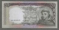 PORTUGAL. 20 ESCUDOS. 28.5.1964. Serie: ES . Fast NEU / AU-55.