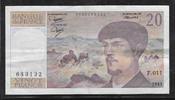 FRANCE . 20 Francs DEBUSSY. Komponist, Compositeur. Alphabet: F.011 . -