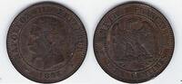 FRANCE . 2 Centimes NAPOLÉON III TN. Ohne Lorbeerkranz . -