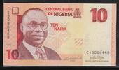 NIGERIA 10 Naira Serie: CJ . Papier . -