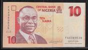 NIGERIA 10 Naira Serie: FA . Papier . -