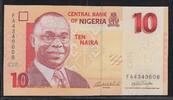 NIGERIA 10 Naira Serie: FA . Papier . -
