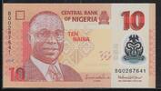 NIGERIA 10 Naira Serie: BQ . Polymer . -