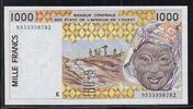 BCÉAO. 1000 Francs .K=SÉNÉGAL. Signature: 27 . -