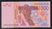 BCÉAO. 1000 Francs . N=NIGER. Signature: 35 . -