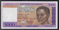 MADAGASIKARA/MADAGASCAR 5000 Francs/1000 Ariary Junge Mann aus Madagaskar. Jeune homme malgache. Serie: A . -
