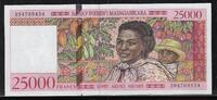 MADAGASIKARA/MADAGASCAR 5000 Ariary/25000 Francs Junge madagassische Frau und Kind. Jeune femme malgache avec enfant. Serie: A . -
