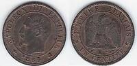 FRANCE . 1 Centime NAPOLÉON III. Ohne Lorbeerkranz. Tête nue . -