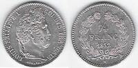FRANCE . 1/4 de Franc LOUIS-PHILIPPE 1er . 2 auf 1 . 2 sur 1 . -