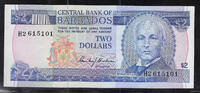 BARBADOS 2 Dollars Serie: H2 . -