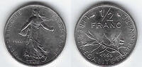 FRANCE . 1/2 Franc. ESSAI ( Probe) .Die Säerin nach O. ROTY La Semeuse. D' après O.ROTY. -