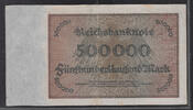 500 000 Mark 01/05/1923 DEUTSCHLAND/ALLEMAGNE. .Deux têtes d hommes barbus dans un médaillon. Serie:  1  AB , 6 Chiffres . Sehr schön