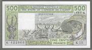 B.C.E.A.O. K=SÉNÉGAL. 500 Francs. Alphabet: K.13 . -