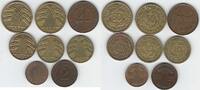 DEUTSCHLAND/ALLEMAGNE. 1,2,4,10,50 Pfennig. RÉPUBLIQUE de WEIMAR. 8 MÜNZE, MONNAIES . -