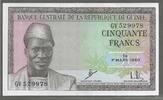 GUINÉE/GUINEA. 50 Francs. AHMED SÉKOU TOURÉ. 1er Président de la République de Guinée. Serie GV . -