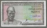 GUINÉE/GUINEA. 50 Francs. AHMED SÉKOU TOURÉ. 1er Président de la République de Guinée. Serie KD. -