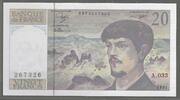 FRANCE. 20 Francs. DEBUSSY. Komponist, Compositeur.Alphabet: A.033 . -