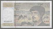 FRANCE. 20 Francs. DEBUSSY. Komponist, Compositeur. Alphabet: K . 063 . -
