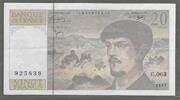 FRANCE. 20 Francs. DEBUSSY. Komponist, Compositeur. Alphabet: C. 063 . -