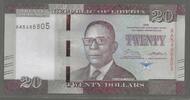 LIBERIA. 20 Dollars. 2016 Serie: AA . Fast NEU. AU-55.