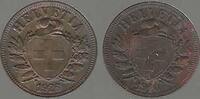 SVIZRA, SVIZZERA, SUISSE, SCHWEIZ. 2 Rappen. 2 MÜNZE. 2 MONNAIES . -