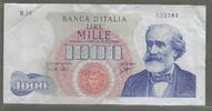 ITALIA/ITALIE. 1000 Lire. GIUSEPPE VERDI. 1° tipo, 1er type. Serie: R 26 . -
