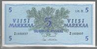 SUOMI/FINLANDE. 5 Markkaa. Serie: Z . -